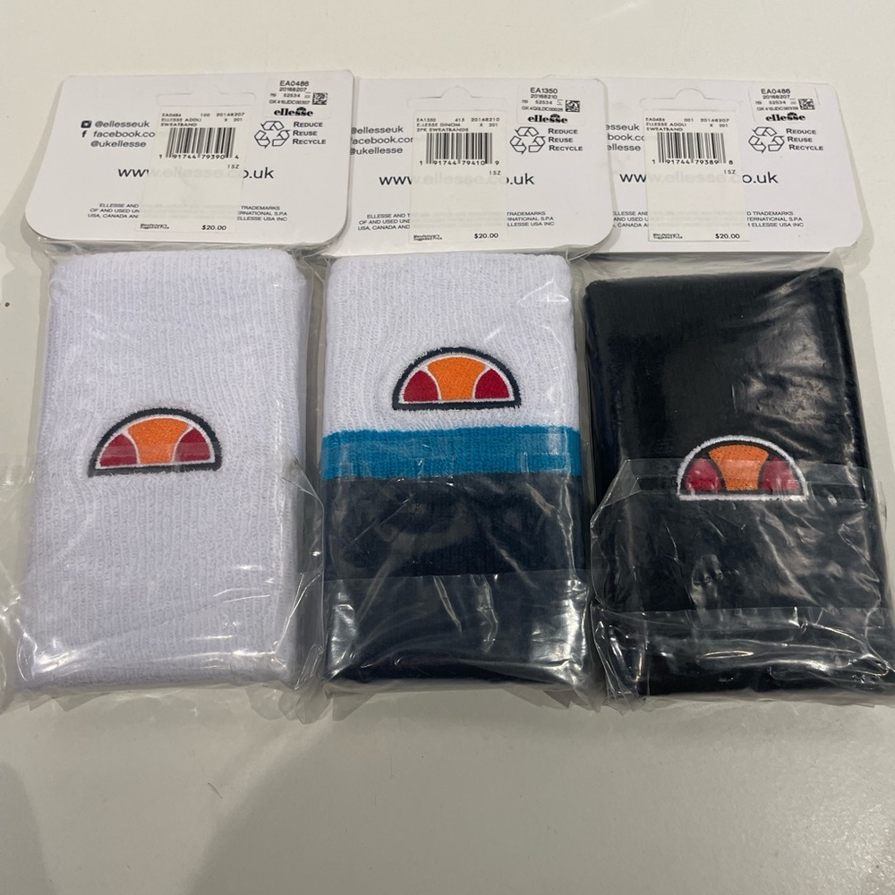 Ellesse logo variety sweatbands